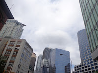 Viewing the sky amid skyscrapers