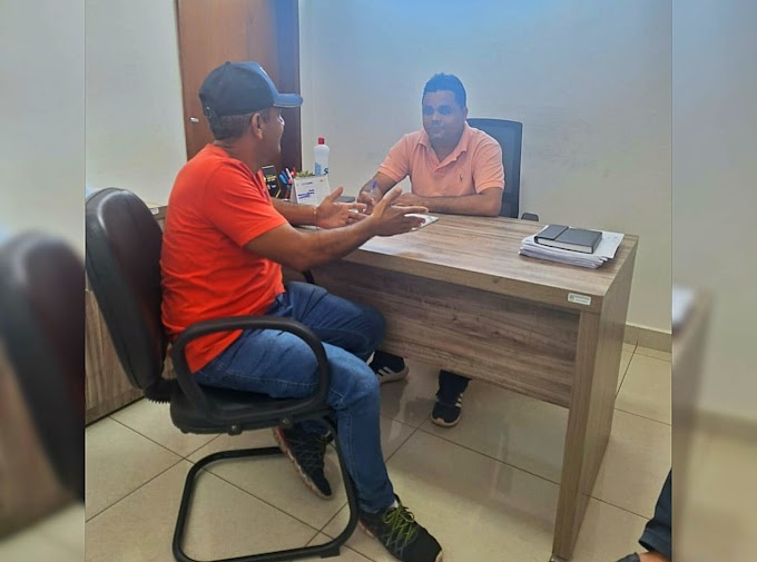 Vereador Neguinho da Galinha se reúne com secretário de governo para discutir obras que estão em andamento em São Bernardo-MA 