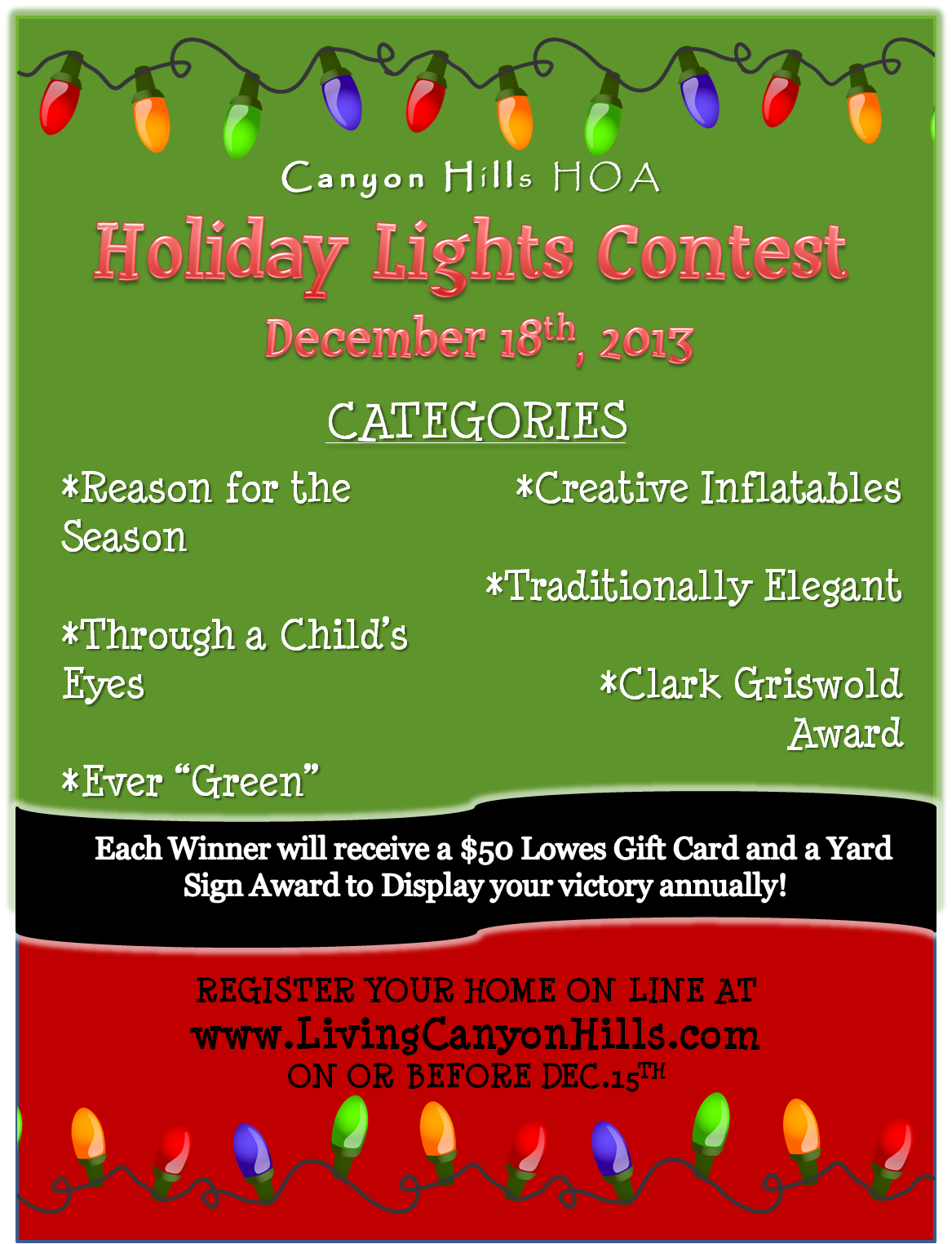 Living Canyon Hills: Canyon Hills Annual Holiday Lights Contest