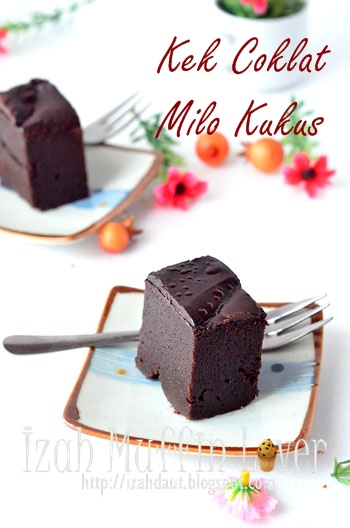Izah Muffin Lover: Kek Coklat Milo Kukus