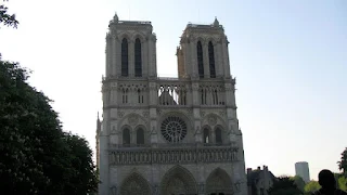 Gothic style church Notre Dame in Paris France