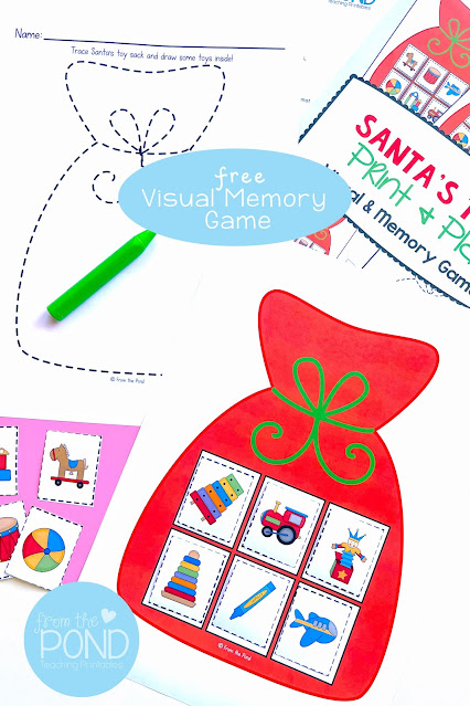 santas sack memory game