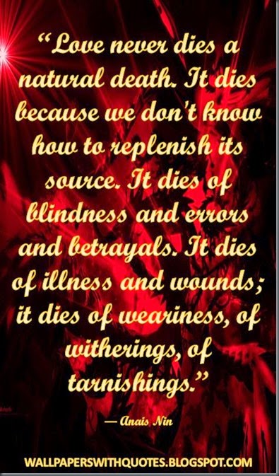 Love Never Dies A Natural Death… We Kill It