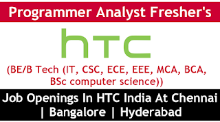 Job Openings In HTC India