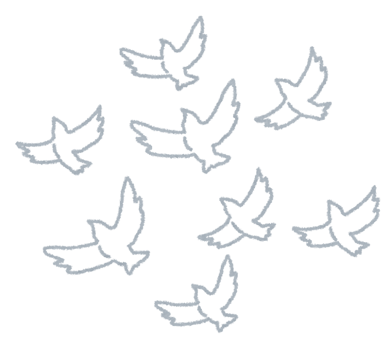 飛んでいる白い鳩の群れのイラスト かわいいフリー素材集 いらすとや 飛んでいる白い鳩の群れのイラスト かわいいフリー素材集 いらすとや