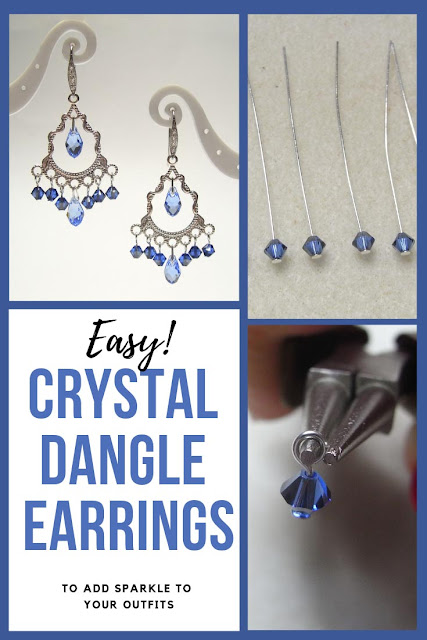 Easy Crystal Dangle Earrings inspiration sheet