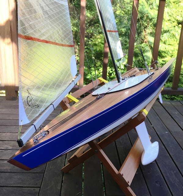 Salish 475 RC Sailboat beautiful wood art