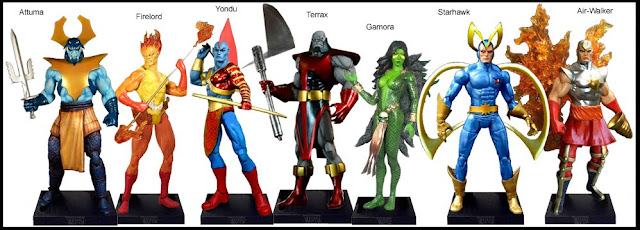 <b>Wave 12</b>: Attuma, Firelord, Yondu, Terrax, Gamora, Starhawk and Air-Walker