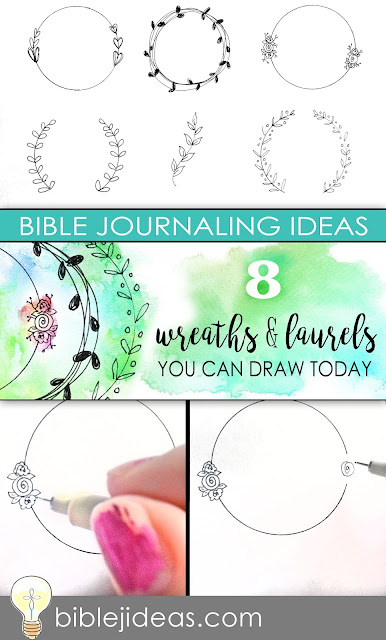 Bible Journaling: 8 Wreaths & Laurels You Can Draw Today