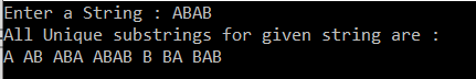 Using LINQ to Find All and Unique Substrings of a Given String in C#