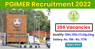 256 Posts - Post Graduate Institute of Medical Education and Research - PGIMER Recruitment 2022 - Last Date 28 November at Govt Exam Update
