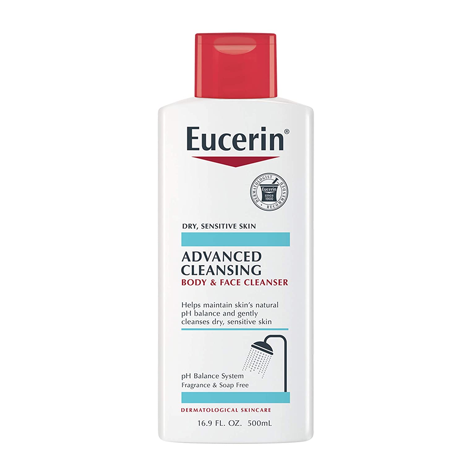 Eucerin Advanced Cleansing Body and Face Cleanser, 18 best moisturizer for dry skin body wash