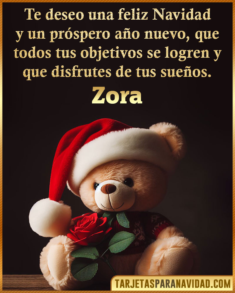 Felicitaciones de Navidad para Zora