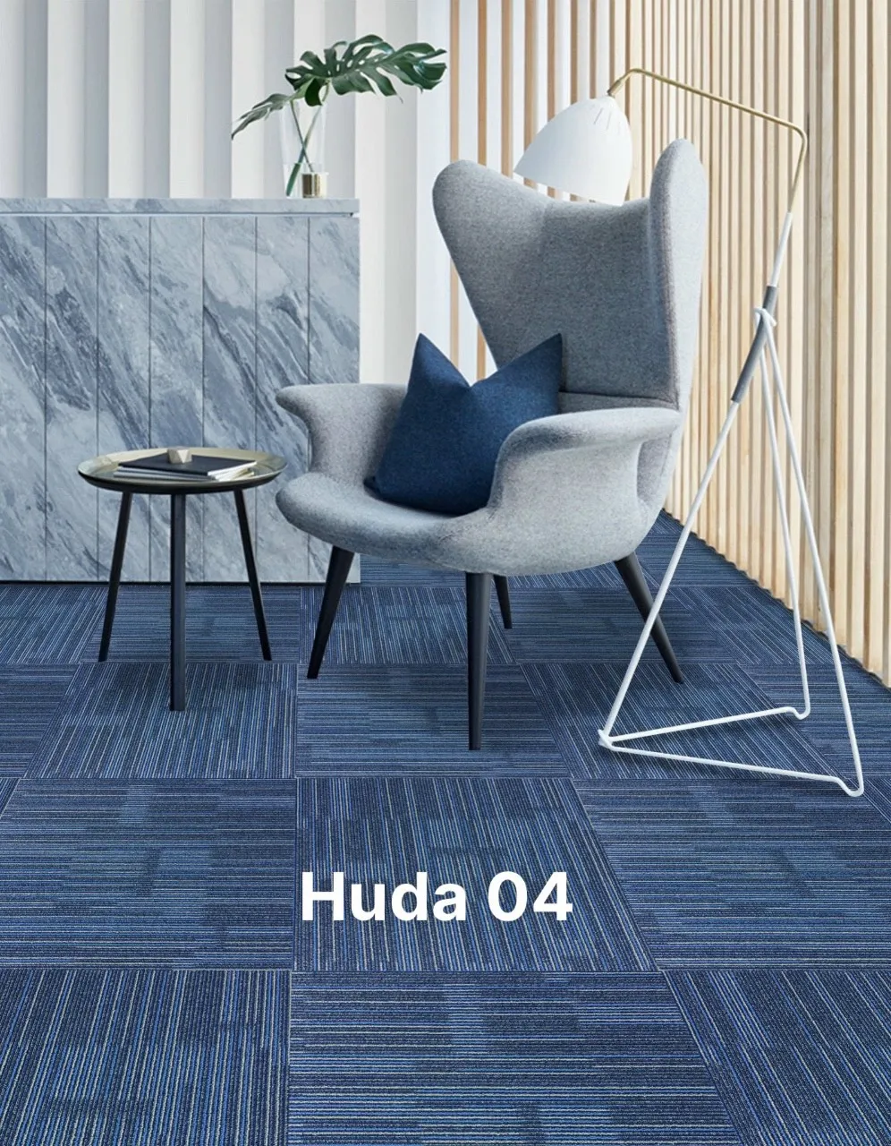 Phối cảnh Thảm văn phòng sử dụng thảm tấm HUDA-04