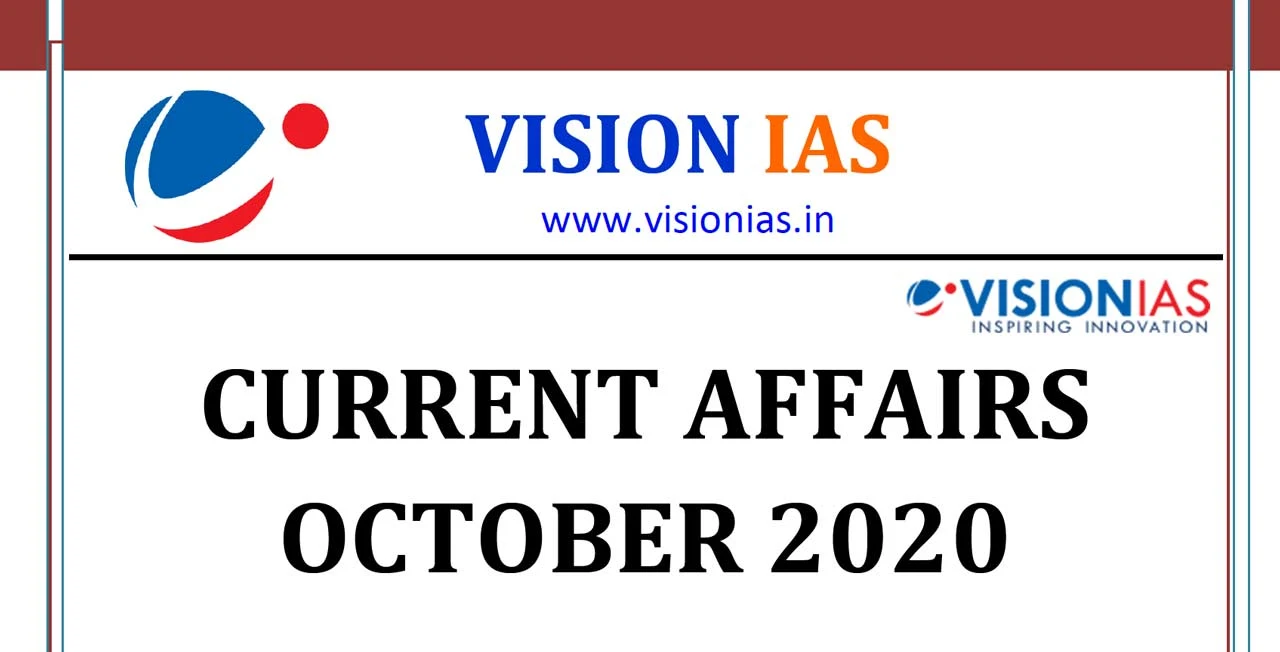 Vision IAS Current Affairs October 2020 pdf