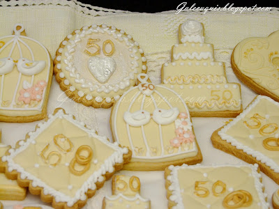 Galletas decoradas bodas de oro