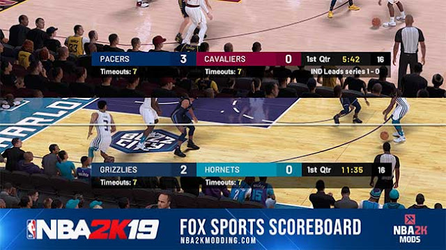 NBA 2K19 FOX Sports Scoreboard