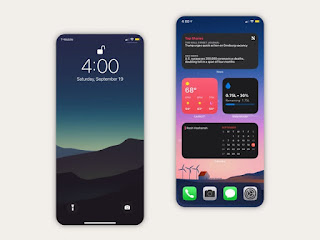 Simple iOS 14 Home screen design idea for iPhone