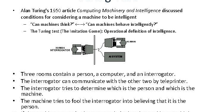 A Summary of Alan Turing's Computing Machinery and Intelligence, by Jet  New