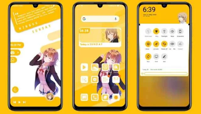 Tema Anime Isshiki Iroha Untuk Xiaomi MIUI 12 dan MIUI 11