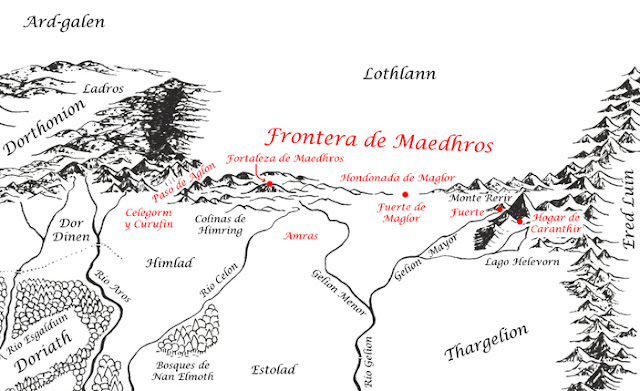Las Tierras de Maedhros y los Noldor durante la Primera Edad