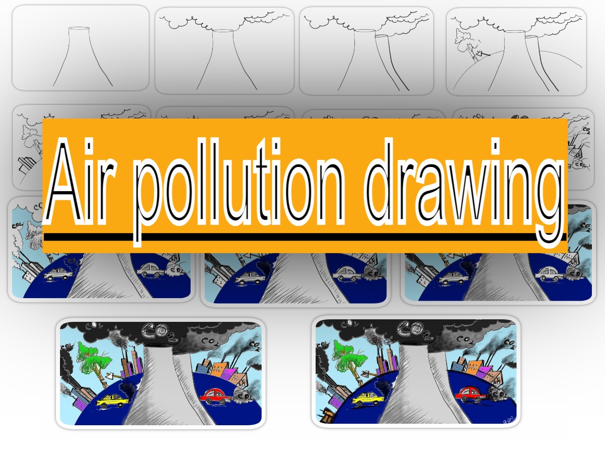 Air Pollution Drawing Poster For Kids Very Easy