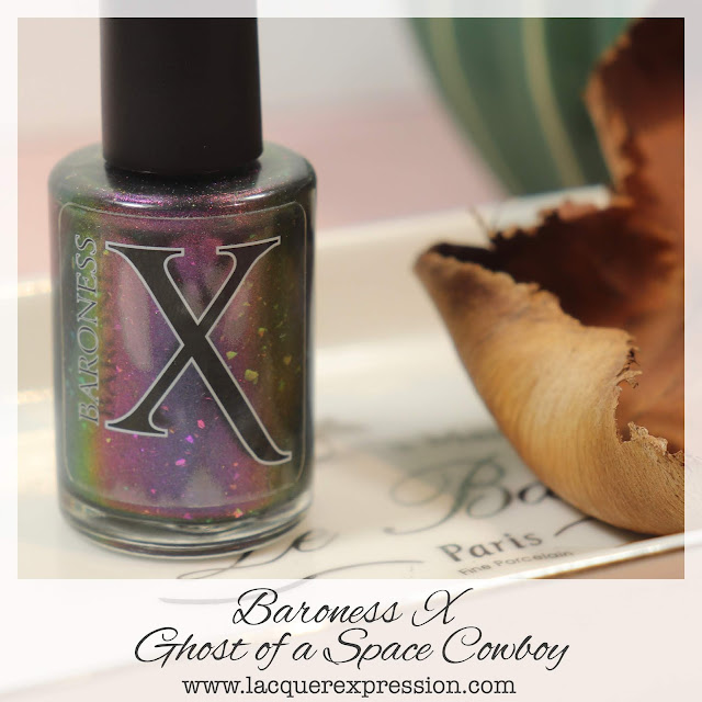 Swatch and review Ghost of a SPace Cowboy nail polish from the Shift in Space Time collection by Baroness X