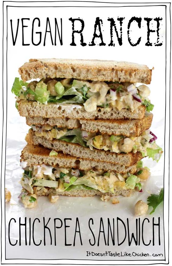 I love a good chickpea salad sandwich. It’s one of my favourite, easy-to-make, lasts-in-the-fridge, lunchbox-friendly, hungry-but-all-I-have-is-a-can-of-chickpeas sandwiches. I make chickpea sandwiches a LOT, so this time, I decided to experiment a little and I’m sure glad I did! I just took it up a notch from amazingly classic, to a creamy flavour-packed Vegan Ranch Chickpea Sandwich. Yeah, I know, I’m excited too.