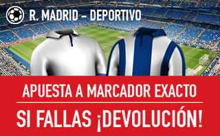 sportium promocion marcador exacto Real Madrid vs Deportivo 10 diciembre