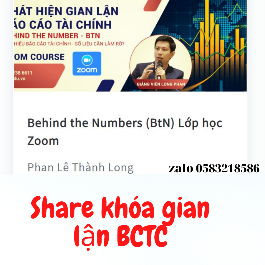 Chia Sẻ Khóa Học Phát Hiện Gian Lận Báo Cáo Tài Chính - Behind The Numbers BTN