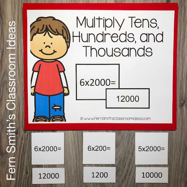 Click Here to Download This Fourth Grade Math Multiply Tens, Hundreds, and Thousands Center Games and Task Cards Resource Bundle For Your Classroom Today!