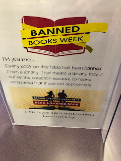 elementary school library centers Banned Books Week