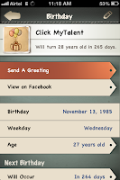 BirthDay Calendar IPhone App 02