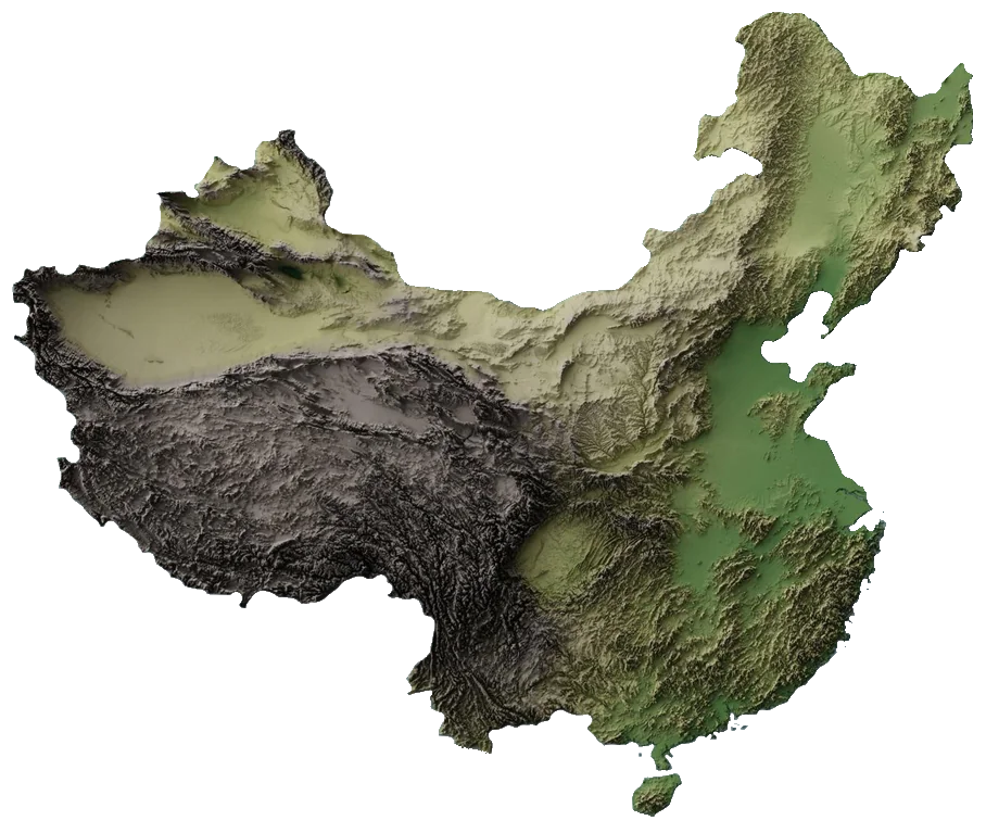 China Relief Map