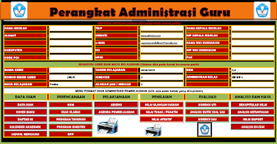 Data Administrasi Guru Paket Excel Gratis