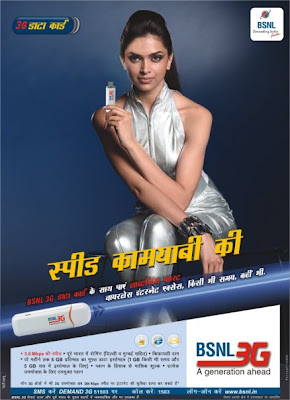 Deepika Padukone BSNL 3G ad Photos