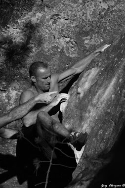 Xav' dans le Bivouac de Pilou, Franchard, fontainebleau