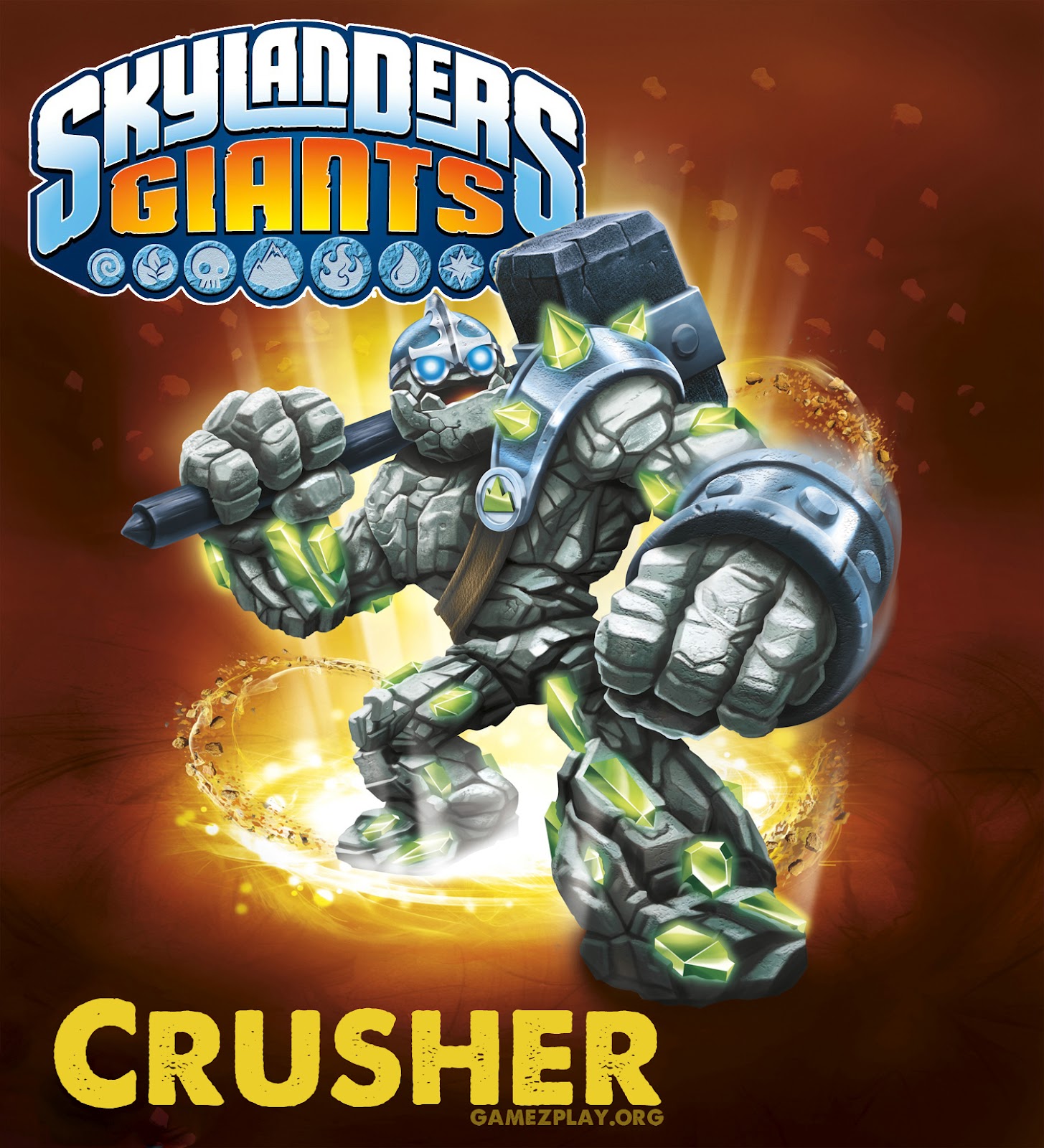 to download your free crusher skylanders giants poster skylanders ...