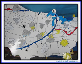 Weather Map of the Country in Kindergarten Classroom 