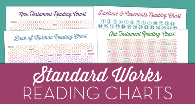 LDS Standard Works Scripture Reading Charts from The Personal Progress Helper