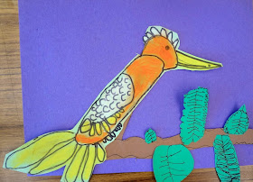 spring art project, bird art project, kids spring art project, bird drawing project