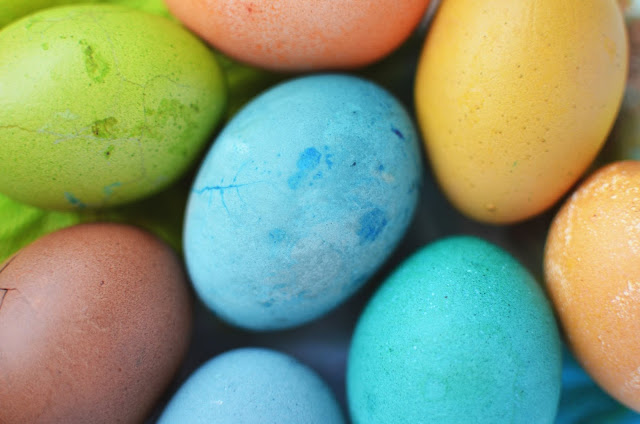 colored easter eggs