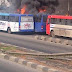 PHOTOS: Soldiers set BRT buses on fire on Ikorodu Road, Lagos