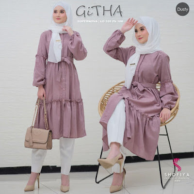 GITHA TUNIK - Baju Muslim Gaya