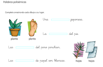 Resultado de imagen de palabras polisemicas y monosemicas