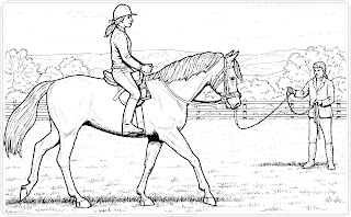 Ausmalbilder Pferde Mit Reiter, Malvorlagen zum Ausdrucken Kostenlos