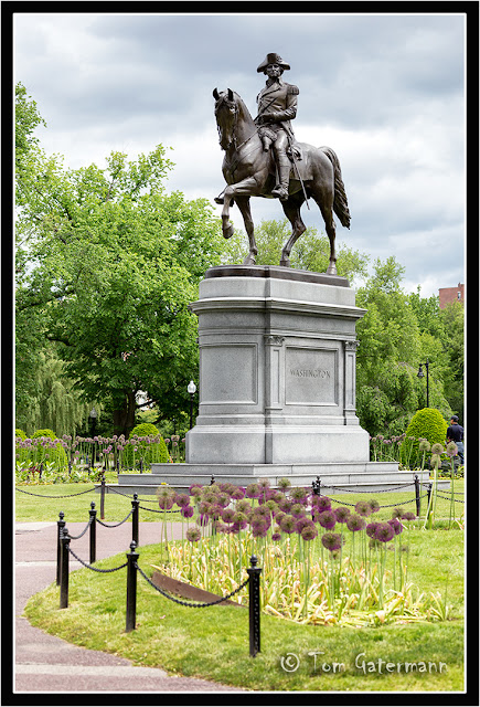 The Statue of George Washington at Boston Public Garden.