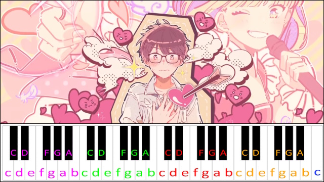 Monday's Melancholy by HoneyWorks Ft. Amatsuki Piano / Keyboard Easy Letter Notes for Beginners