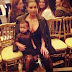 KIM and North West at the Givenchy Spring Show in Paris