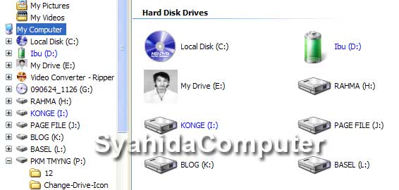 merubah icon drive